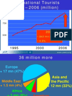 cifras mundiales turismo 1995 - 2006 OMT