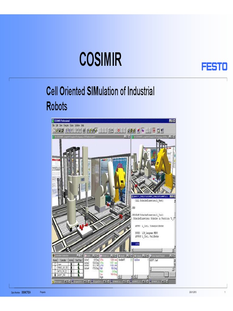 Cosimir: Simulación de Robots Industriales | PDF | Robot | Robótica