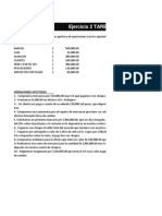 Ejercicio 2 Balance General, Tarea 5