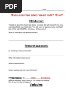 Heart Rate Response to Activity Levels | PDF | Heart Rate | Experiment