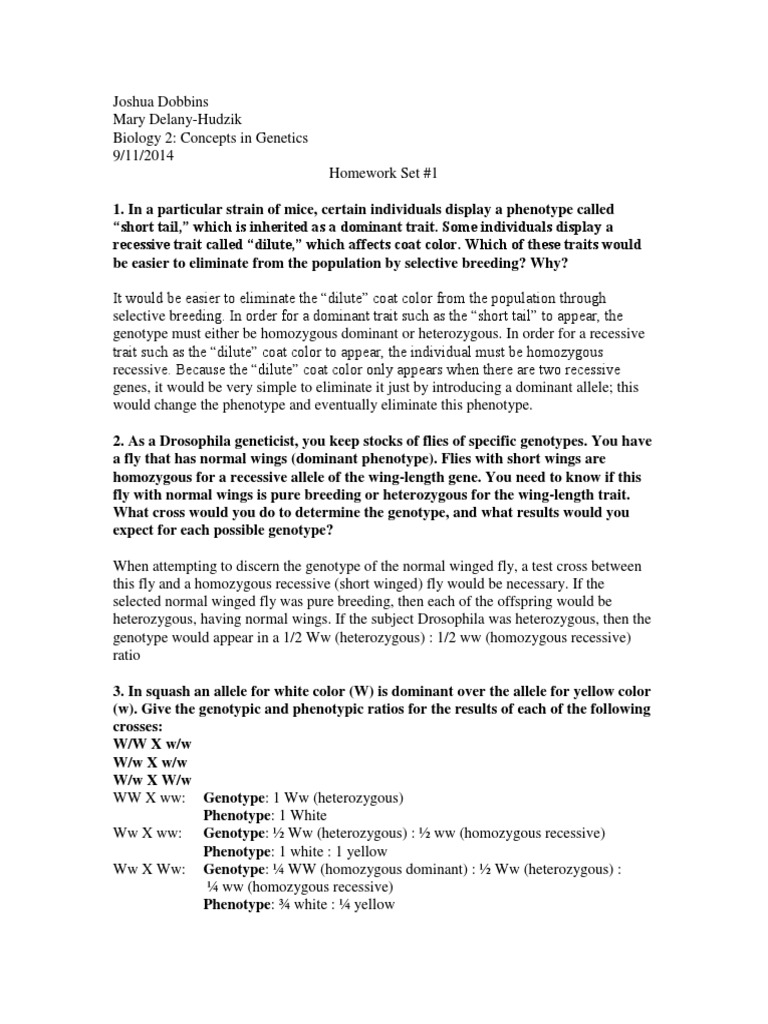 Genetics assignment image