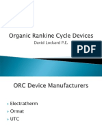 Rankine Cycle Devices