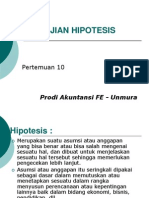 Pengujian Hipotesis