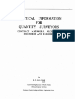 Practical Information For Quantity Surveyors