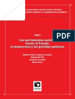 Los Movimientos Sociales Frente Al Estado, La Democracia y Los Partidos Politicos