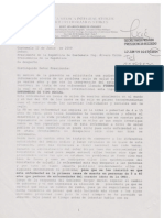 Carta Dr. Wilfredo Ramon Stokes Baltazar a Presidente Alvaro Colom 2 meses antes de su asesinato 