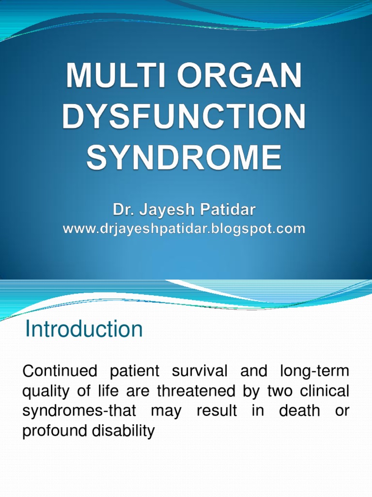 Understanding Multiple Organ Dysfunction | PDF | Inflammation | Sepsis