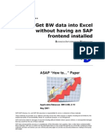 How to... Get BW Data Into Excel Without Having SAP Frontend