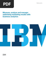 Measure, Analyze and Manage: Optimizing Marketing Results With Business Analytics