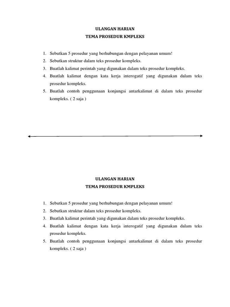 Contoh Soal Teks Prosedur Kelas Xi Contoh Lif Co Id