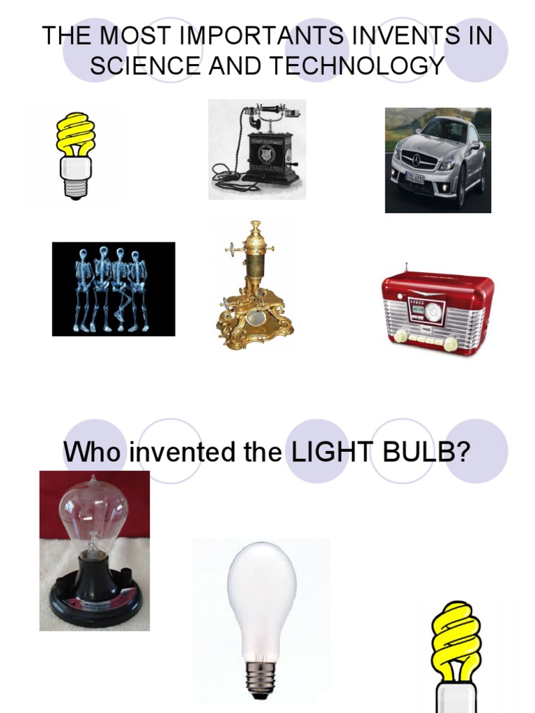 Key Inventions in Science and Tech | PDF | Young Adult