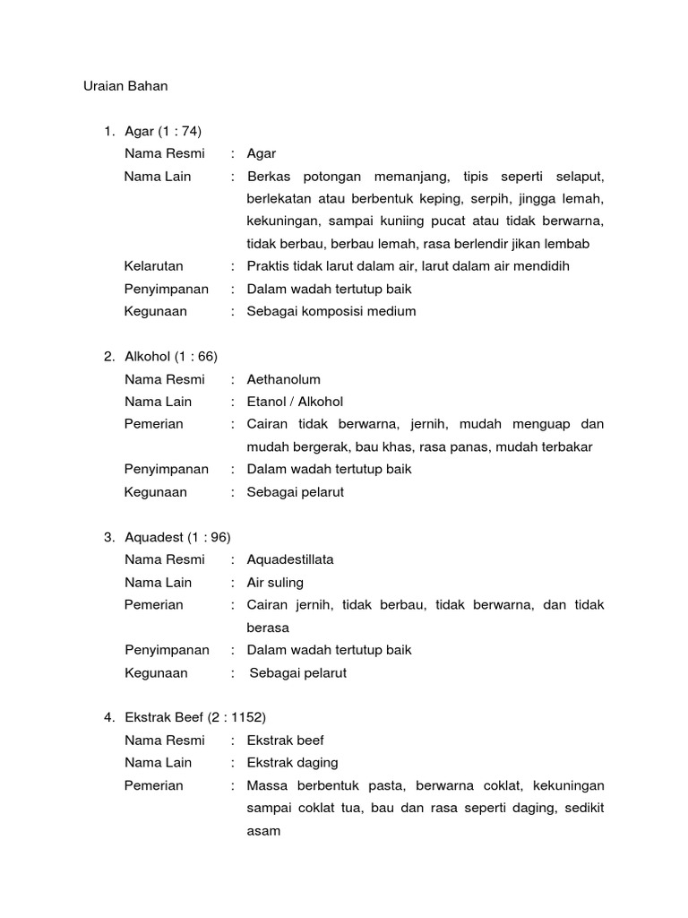 Uraian Bahan | PDF