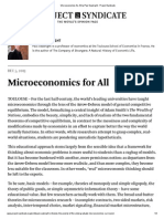 Microeconomics For All by Paul Seabright - Project Syndicate
