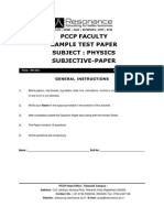 Physics Subjective Paper