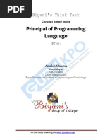 Principal of Programming Language