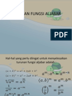 Soal Penurunan Fungsi Aljabar