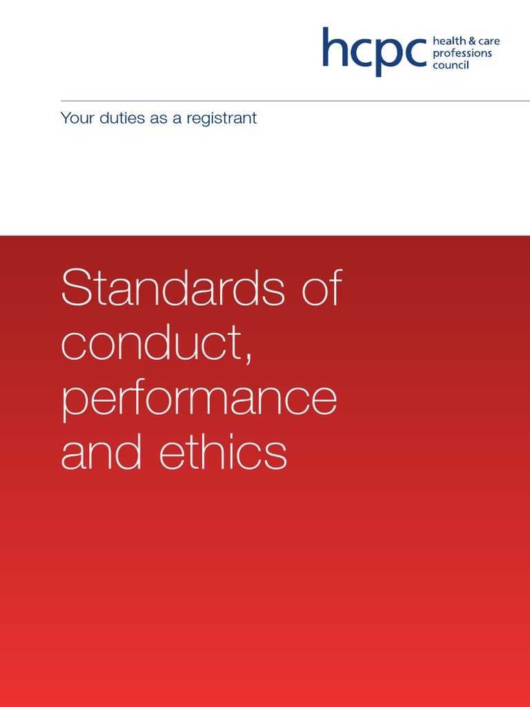 HCPC Standards of Conduct, Performance and Ethics Informed Consent