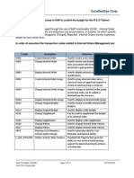 Point No.19 - Identify A Process in SAP To Control The Budget For The R & D Tylenol Project