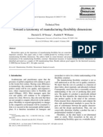 Toward A Taxonomy of Manufacturing Flexibility Dimensions: Derrick E. D'Souza, Fredrik P. Williams