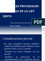 Reformas Procesales Previstas en Las Leyes 30076