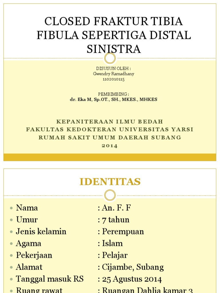 Case Fraktur Tibia Fibula | PDF