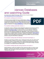 Health Sciences Databases and Searching Guide