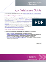 Psychology Databases Guide