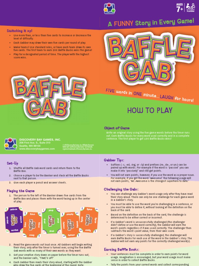 Baffle Gab Rules | PDF | Linguistics | Rules