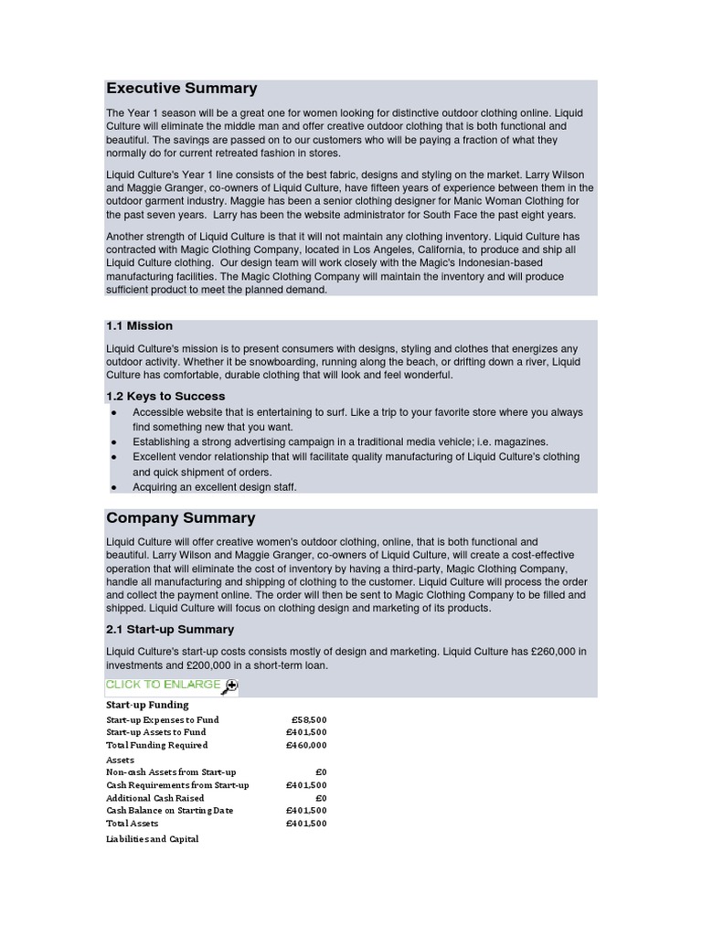 Sandals business plan image