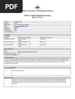 EE 411-Digital Signal Processing-Waqas Majeed