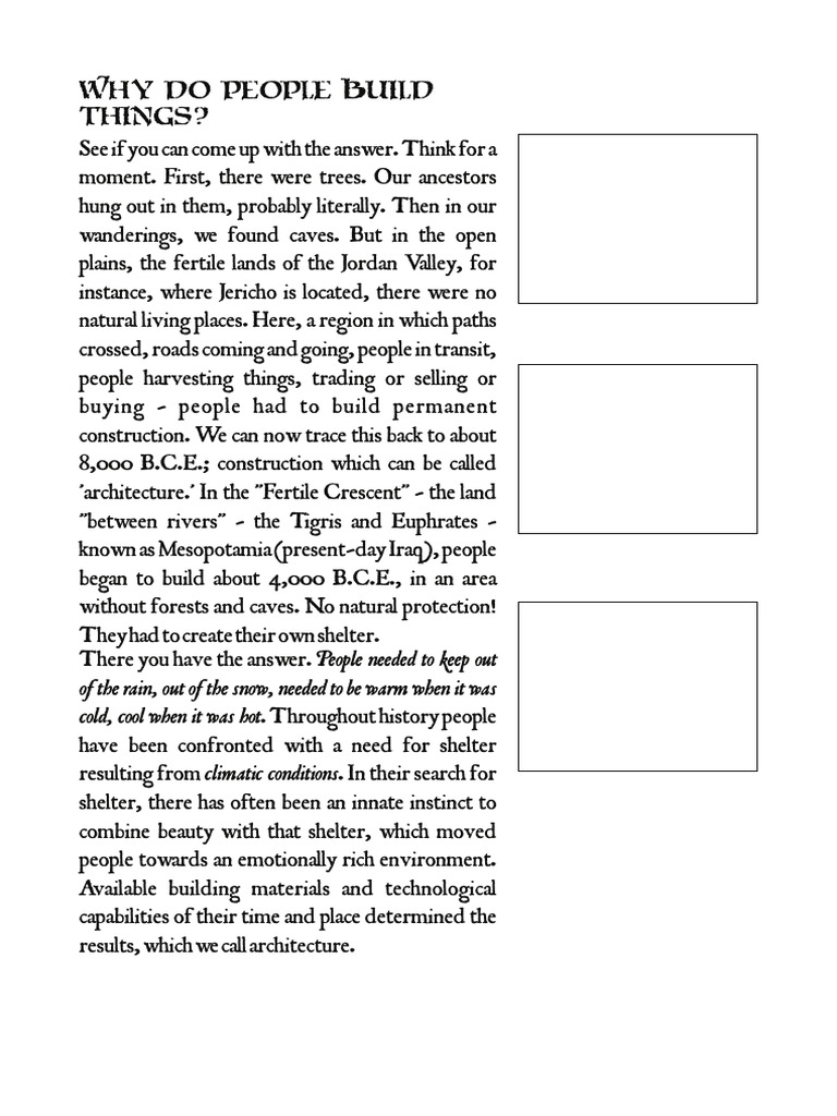 Why Do People Build Things? | PDF | Social Science