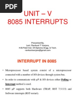 Interrupts in 8085