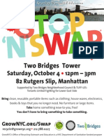 Two Bridges Tower: Saturday, October 4 12pm - 3pm 82 Rutgers Slip, Manhattan