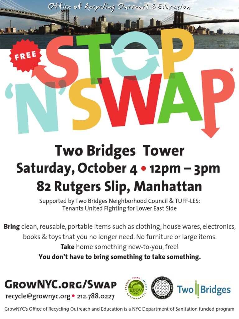 Two Bridges Tower Saturday, October 4 12pm 3pm 82 Rutgers Slip