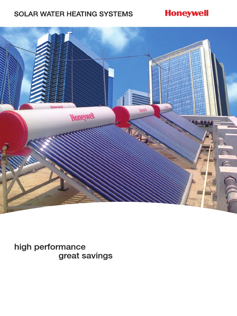 Honeywell Solar Water Heater Brochure Water Heating Solar Energy