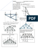 Assignment: Solution of Trusses Session: Fall