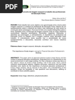 Importância Do Conceito de Imagem Corporal No Trabalho Dos Profissionais