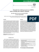 Estudio in Vitro Del Grado de Erosión Que Provoca El EDTA Sobre La Dentina Del Conducto Radicular