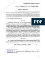 Measuring Mining Equipment Effectiveness Using OEE