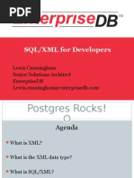 SQL/XML For Developers: Lewis Cunningham Senior Solutions Architect Enterprisedb