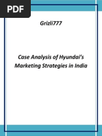 Hyundai Motors Marketing Strategy India