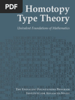 Homotopy Type Theory