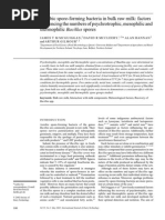 Download Aerobic spore-forming bacteria in bulk raw milk factors influencing the numbers of psychrotrophic mesophilic and thermophilic Bacillus spores by cikiste SN240214056 doc pdf