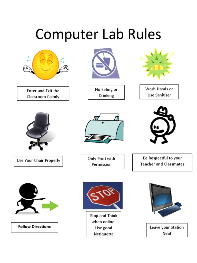 Essential Computer Lab Rules | PDF | Cooking, Food & Wine | Lifestyle