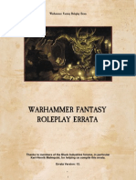 Warhammer Fantasy RPG (WFRP 2) Errata
