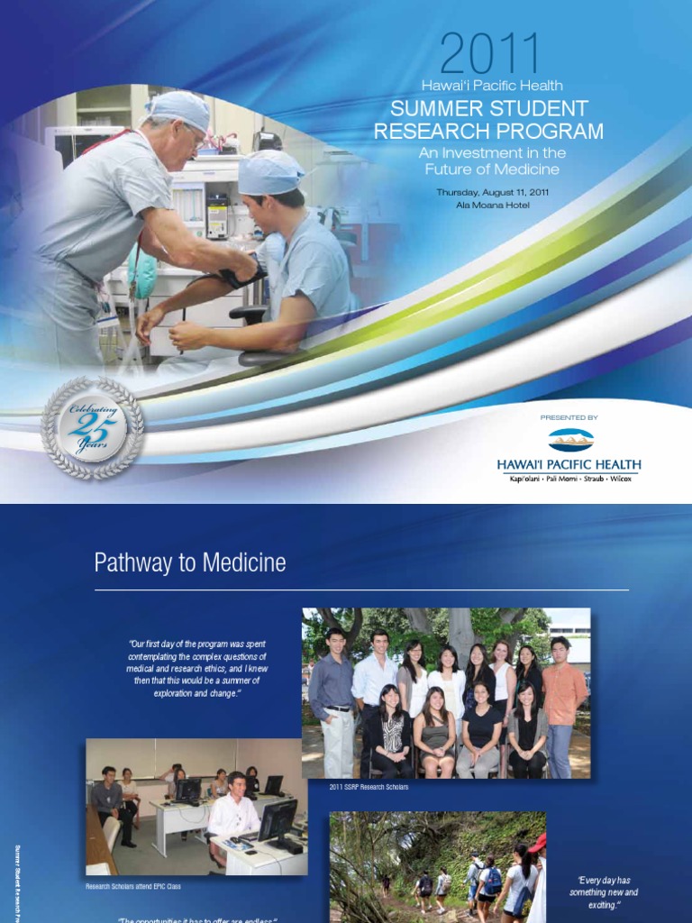 Summer Student Research Program | PDF | Doctor Of Medicine | Physician