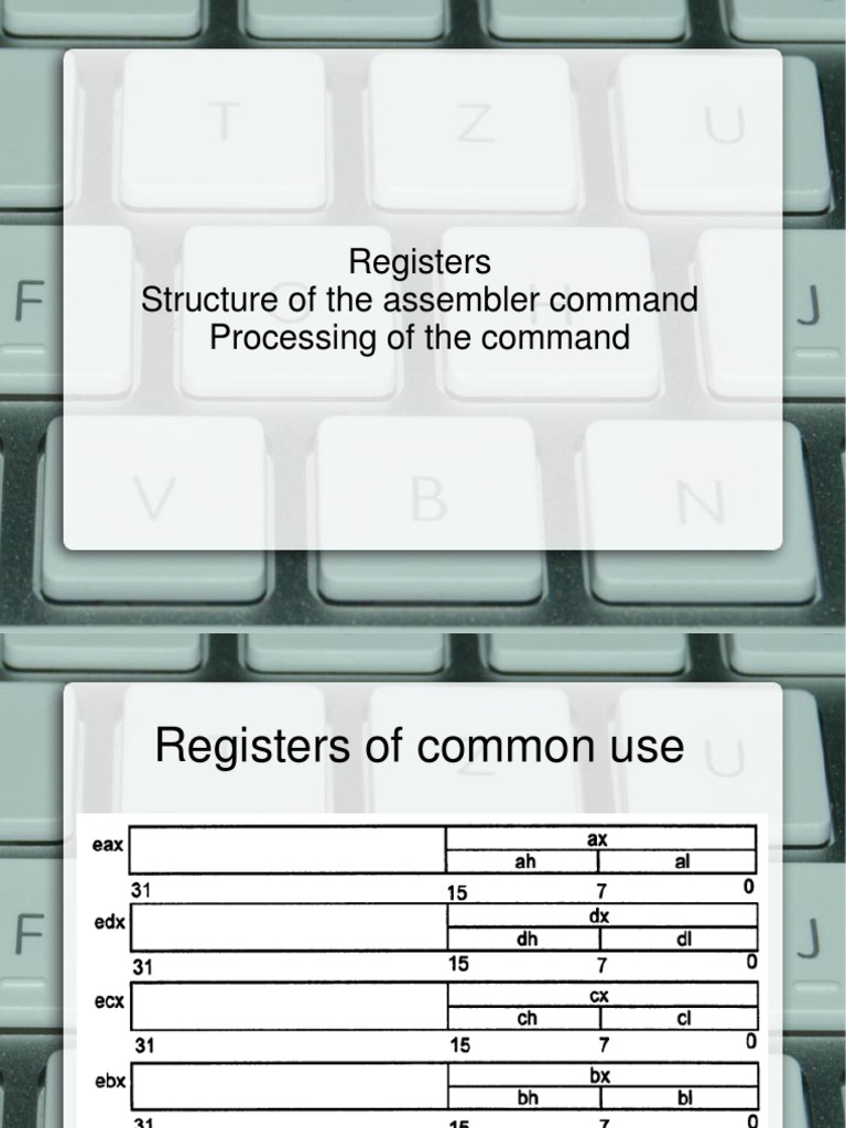 Registers Structure of The Assembler Command Processing of The Command ...