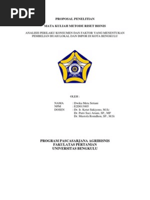 Makalah Riset Bisnis