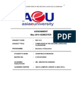 Assignment May 2014 SEMESTER: Eec 412 Computers in The Second Language Classroom 1