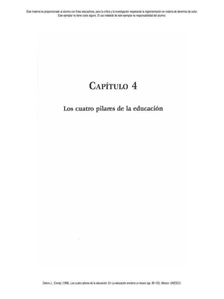 4-Los 4 Pilares de La Educacion PDF | PDF
